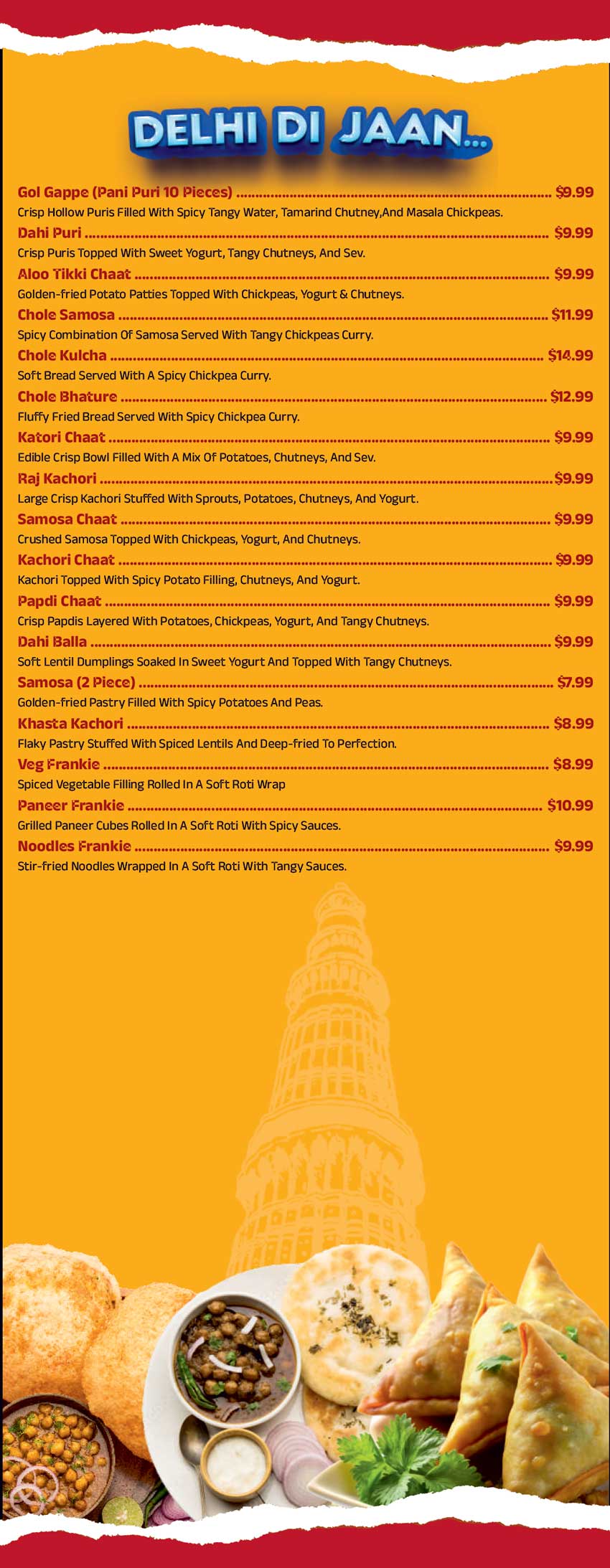 Our Menu Bombay Chaat Burlington Bombay Chaat Burlington MA Menu 